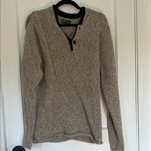 Orvis Gray V-Neck Sweater Soft Knit Classic